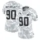 ＃90 Women's Joe Tryon-Shoyinka Arctic Camo Limited Cleveland Browns 2024 Salute to Service Jersey