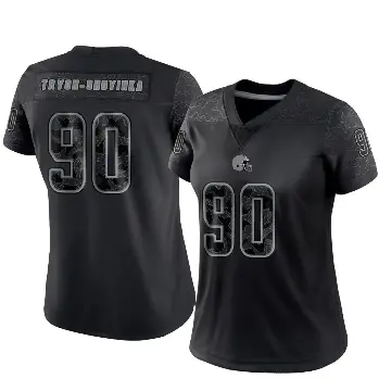 ＃90 Women's Joe Tryon-Shoyinka Black Limited Cleveland Browns Reflective Jersey