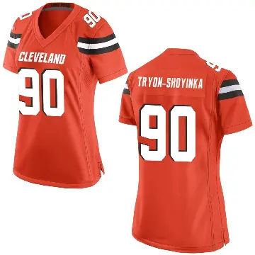 ＃90 Women's Joe Tryon-Shoyinka Orange Game Cleveland Browns Alternate Jersey