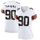＃90 Women's Joe Tryon-Shoyinka White Game Cleveland Browns Jersey
