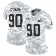 ＃90 Women's Khordae Sydnor Arctic Camo Limited Cleveland Browns 2024 Salute to Service Jersey