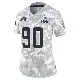 ＃90 Women's KJ Henry Arctic Camo Limited Cleveland Browns 2024 Salute to Service Jersey