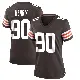 ＃90 Women's KJ Henry Brown Game Cleveland Browns Team Color Jersey