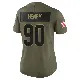 ＃90 Women's KJ Henry Olive Limited Cleveland Browns 2025 Salute to Service Jersey