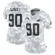 ＃90 Women's Maurice Hurst II Arctic Camo Limited Cleveland Browns 2024 Salute to Service Jersey