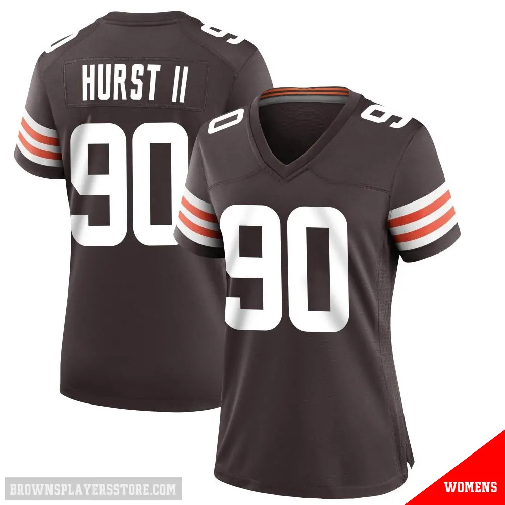 ＃90 Women's Maurice Hurst II Brown Game Cleveland Browns Team Color Jersey