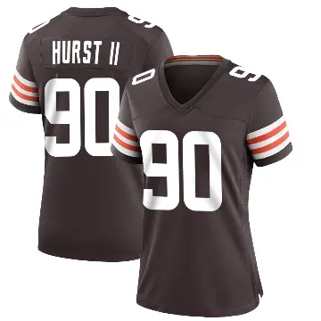 ＃90 Women's Maurice Hurst II Brown Game Cleveland Browns Team Color Jersey