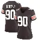 ＃90 Women's Maurice Hurst II Brown Game Cleveland Browns Team Color Jersey