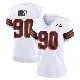 ＃90 Women's Maurice Hurst II White Game Cleveland Browns 1946 Collection Alternate Jersey
