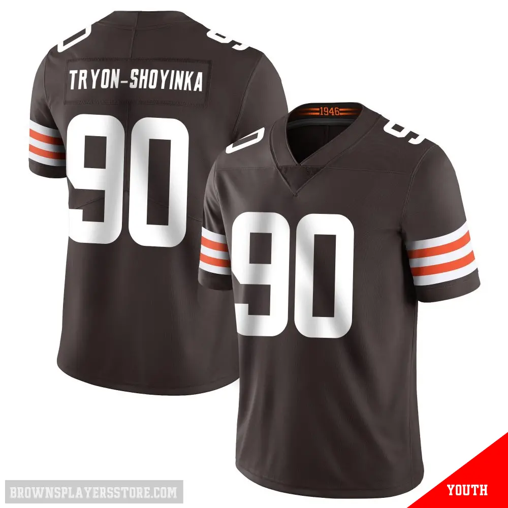 ＃90 Youth Joe Tryon-Shoyinka Brown Limited Cleveland Browns Team Color Vapor Untouchable Jersey