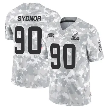 ＃90 Youth Khordae Sydnor Arctic Camo Limited Cleveland Browns 2024 Salute to Service Jersey