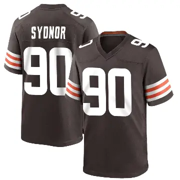 ＃90 Youth Khordae Sydnor Brown Game Cleveland Browns Team Color Jersey
