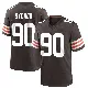 ＃90 Youth Khordae Sydnor Brown Game Cleveland Browns Team Color Jersey