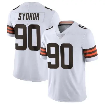 ＃90 Youth Khordae Sydnor White Limited Cleveland Browns Vapor Untouchable Jersey
