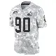 ＃90 Youth KJ Henry Arctic Camo Limited Cleveland Browns 2024 Salute to Service Jersey
