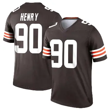 ＃90 Youth KJ Henry Brown Legend Cleveland Browns Jersey