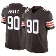 ＃90 Youth KJ Henry Brown Limited Cleveland Browns Vapor F.U.S.E. Jersey