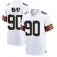 ＃90 Youth KJ Henry White Game Cleveland Browns Jersey