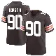 ＃90 Youth Maurice Hurst II Brown Game Cleveland Browns Team Color Jersey