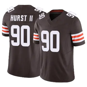 ＃90 Youth Maurice Hurst II Brown Limited Cleveland Browns Vapor F.U.S.E. Jersey