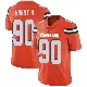 ＃90 Youth Maurice Hurst II Orange Limited Cleveland Browns Alternate Vapor Untouchable Jersey
