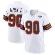 ＃90 Youth Maurice Hurst II White Game Cleveland Browns 1946 Collection Alternate Jersey