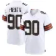 ＃90 Youth Maurice Hurst II White Game Cleveland Browns Jersey