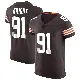 ＃91 Men's Alex Wright Brown Elite Cleveland Browns Vapor Jersey