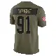 ＃91 Men's Alex Wright Olive Limited Cleveland Browns 2025 Salute to Service Jersey