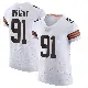 ＃91 Men's Alex Wright White Elite Cleveland Browns Vapor Jersey