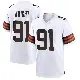＃91 Men's Alex Wright White Game Cleveland Browns Jersey