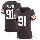＃91 Women's Alex Wright Brown Game Cleveland Browns Team Color Jersey