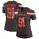 ＃91 Women's Alex Wright Brown Legend Cleveland Browns Jersey