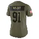 ＃91 Women's Alex Wright Olive Limited Cleveland Browns 2025 Salute to Service Jersey