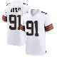 ＃91 Youth Alex Wright White Game Cleveland Browns Jersey