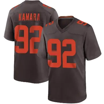 ＃92 Men's Sam Kamara Brown Game Cleveland Browns Alternate Jersey