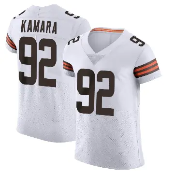 ＃92 Men's Sam Kamara White Elite Cleveland Browns Vapor Jersey