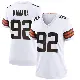 ＃92 Women's Sam Kamara White Game Cleveland Browns Jersey