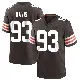 ＃93 Men's Kalia Davis Brown Game Cleveland Browns Team Color Jersey