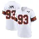 ＃93 Men's Kalia Davis White Game Cleveland Browns 1946 Collection Alternate Jersey