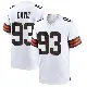 ＃93 Men's Kalia Davis White Game Cleveland Browns Jersey