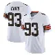 ＃93 Men's Kalia Davis White Limited Cleveland Browns Vapor Untouchable Jersey