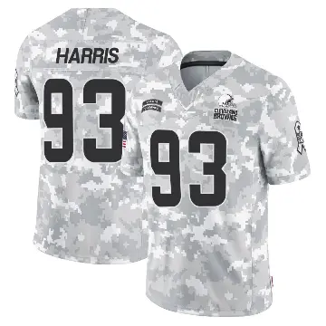 ＃93 Men's Shelby Harris Arctic Camo Limited Cleveland Browns 2024 Salute to Service Jersey