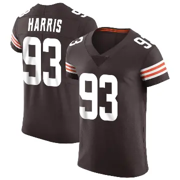 ＃93 Men's Shelby Harris Brown Elite Cleveland Browns Vapor Jersey