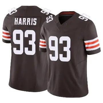 ＃93 Men's Shelby Harris Brown Limited Cleveland Browns Vapor F.U.S.E. Jersey