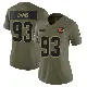 ＃93 Women's Kalia Davis Olive Limited Cleveland Browns 2025 Salute to Service Jersey