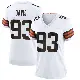 ＃93 Women's Kalia Davis White Game Cleveland Browns Jersey