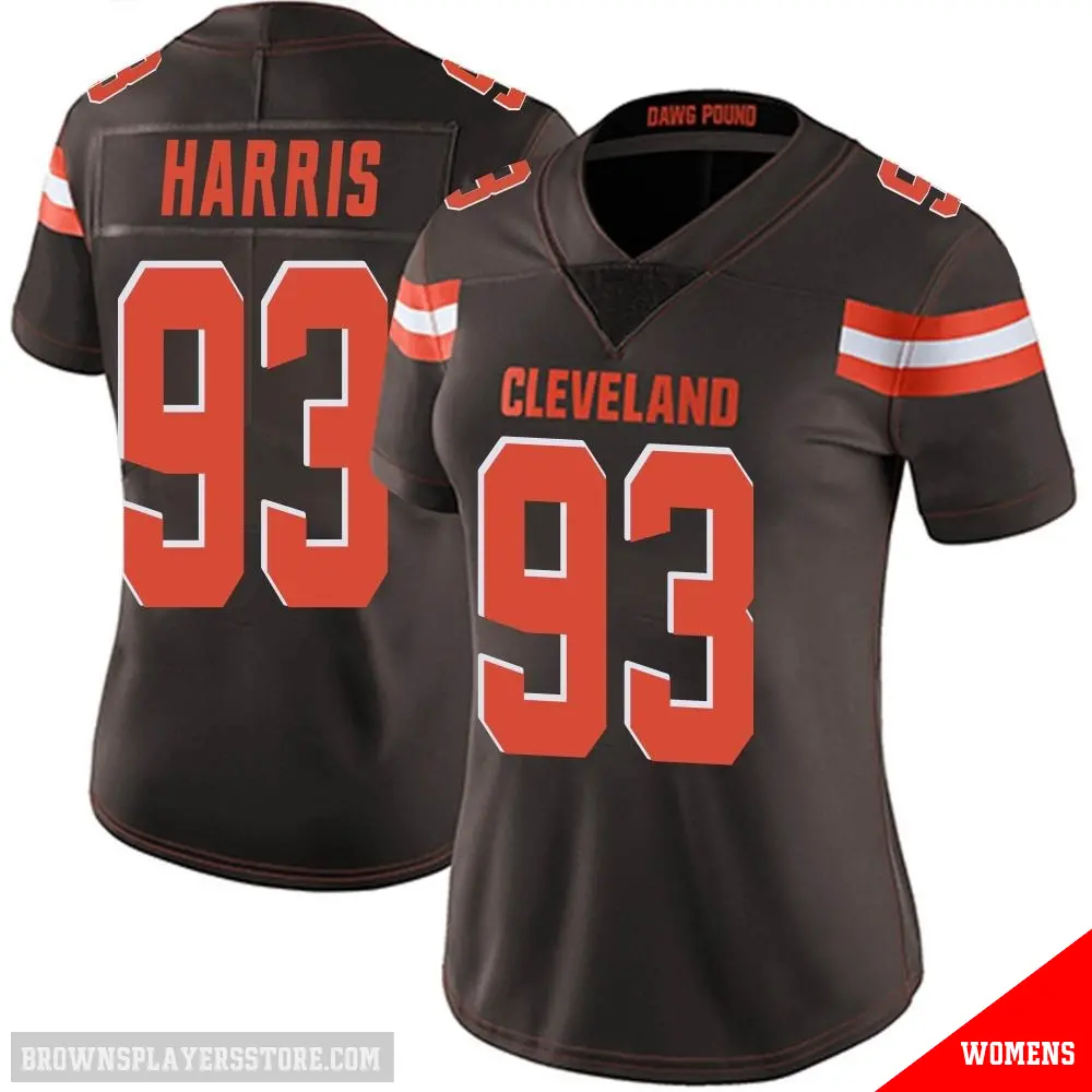 ＃93 Women's Shelby Harris Brown Limited Cleveland Browns Team Color Vapor Untouchable Jersey