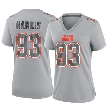 ＃93 Women's Shelby Harris Gray Game Cleveland Browns Atmosphere Fashion Jersey