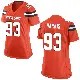 ＃93 Women's Shelby Harris Orange Game Cleveland Browns Alternate Jersey
